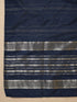 Blue Cotton Blend Yoke Embroidery Straight Kurta Set